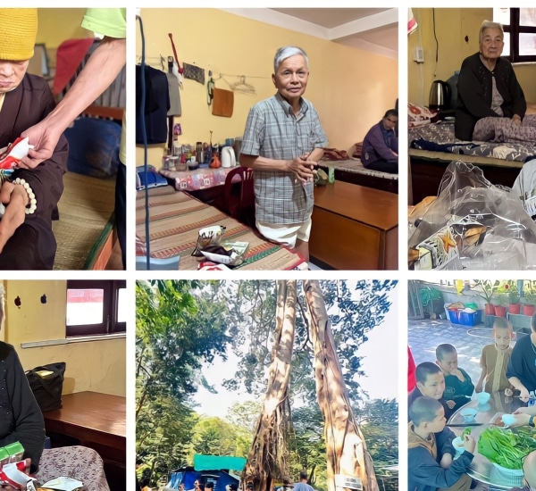 CHIA SẺ TÌNH YÊU THƯƠNG VÀ SỰ HÀO PHÓNG CHO NHỮNG CỤ GIÀ VÀ TRẺ EM CƠ NHỠ (CHÙA TỊNH XÁ NGỌC XUÂN)